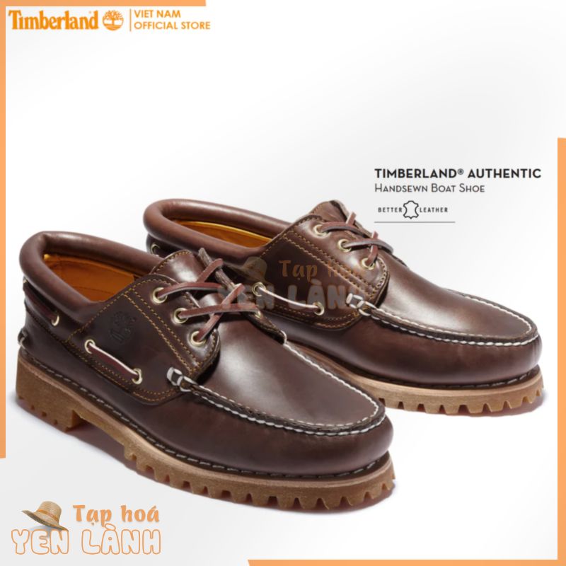 [Original] Timberland Giày Lười Nam – Men’s Authentics 3 Eye Classic Md Brown Full Grain TB03000322