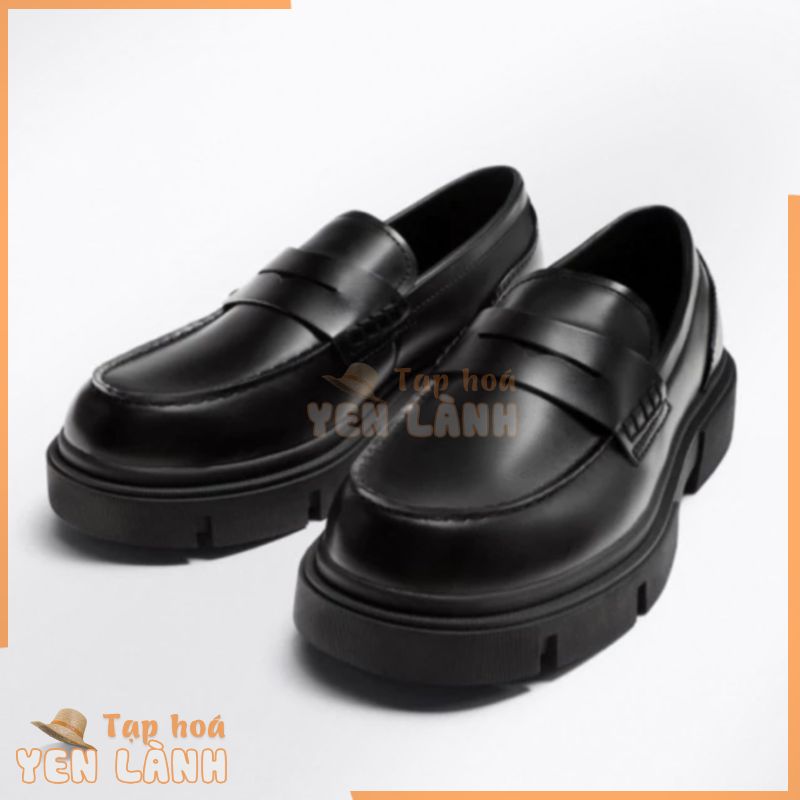 Giày lười nam màu đen Zara authentic CHUNKY size 40