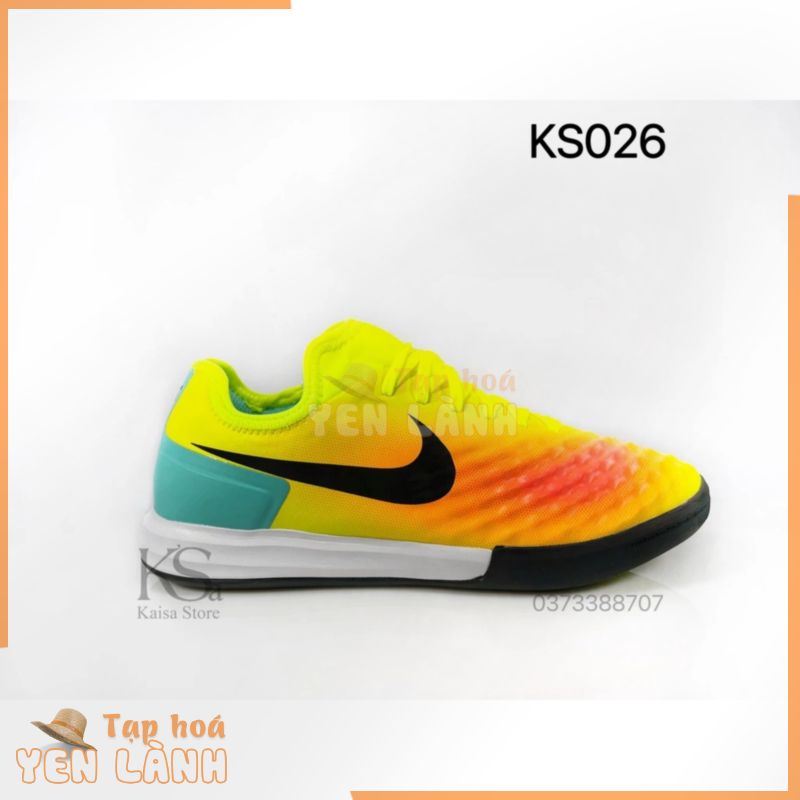 Giày Bóng Đá MAGISTA SUPERF Vàng Chanh IC Form Chuẩn Nhẹ Đế Bằng FUTSAL Hoặc Sân Cỏ Nhân Tạo Tặng Kèm PHỤ KIỆN