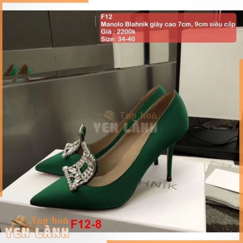 F12-8 Manolo Blahnik giày cao 7cm, 9cm siêu cấp