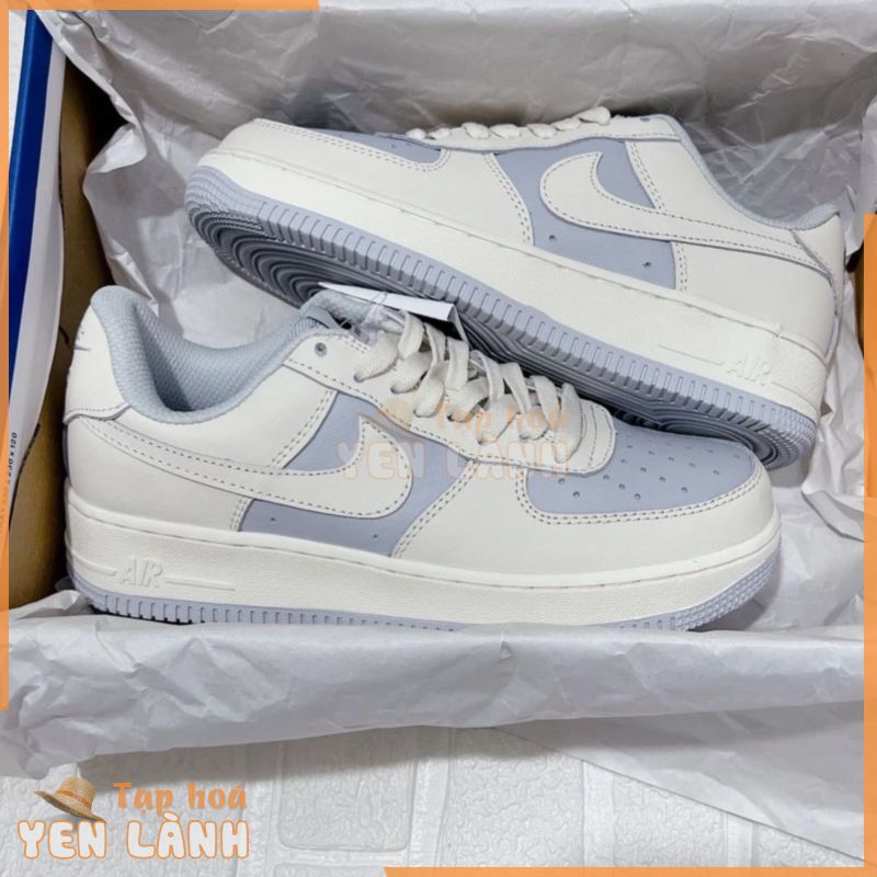 Giày Sneaker Af1 khoai môn Cream White, Giày Thể Thao Air force 1 Nam Nữ Màu Khoai môn-Tím nhạt Bản Cao Cấp