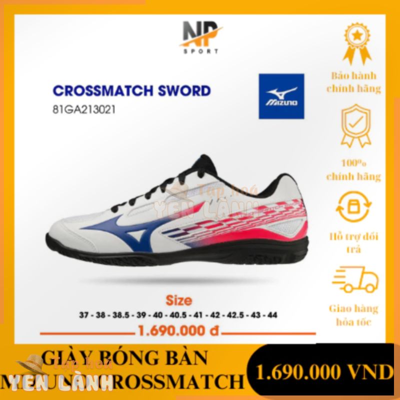 GIÀY BÓNG BÀN MIZUNO CROSSMATCH SWORD CHÍNH HÃNG [ GIÀY NAM NỮ]