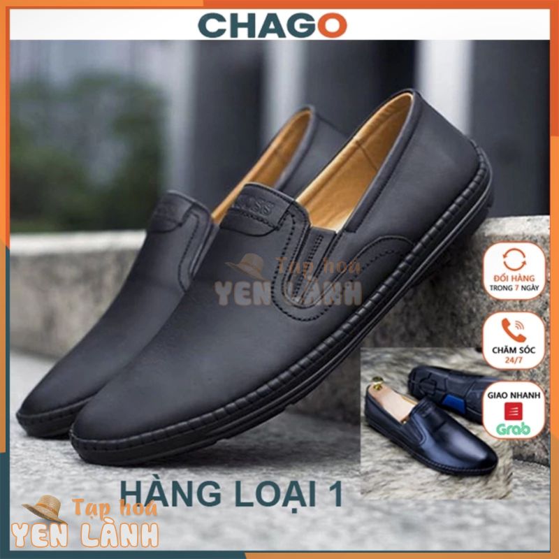 Giày lười nam cao cấp giày mọi tây da bò công sở thời trang Hàn Quốc CHAGO MS 095