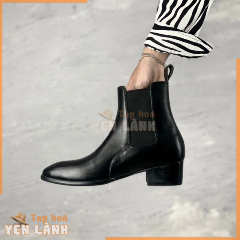 Giày CHELSEA BOOT nam đế gỗ – cam kết da bò cao cấp nhập khẩu italy