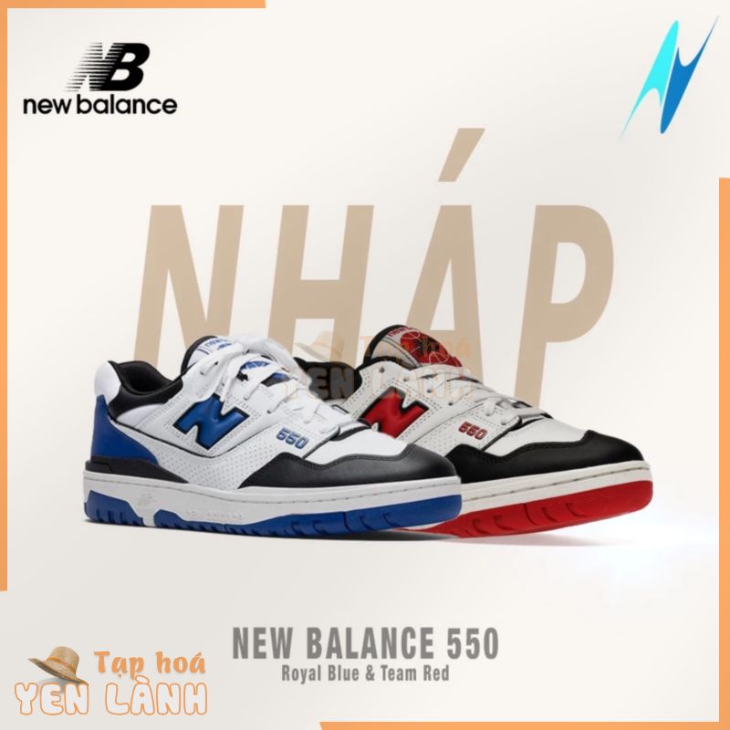 Giày nam New Balance 550 Team Red và Royal Blue chính hãng 100% Full Box