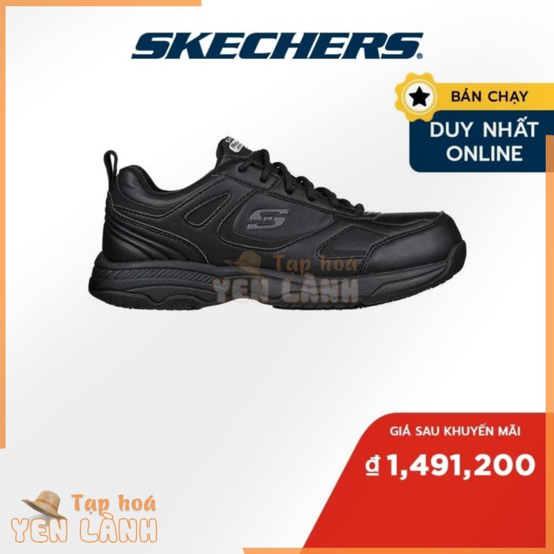 [DUY NHẤT ONLINE] Skechers Nam Giày Thể Thao Work Dighton Slip Resistant Memory Foam – 77111W-BLK (June_Live)