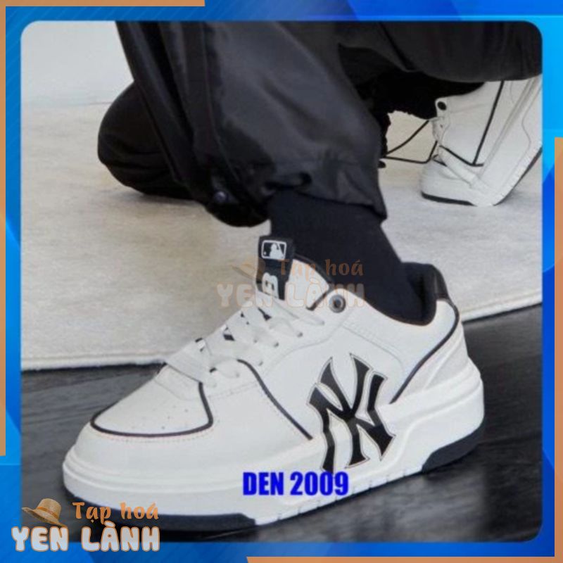 Giày_thể thao sale sốc MLB Chunky Liner New York Yankees ‘Off White’ Giày Sneaker MLB NY Nam Nữ Thể Thao