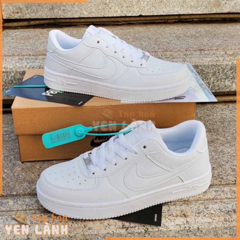 Giày Nike Air Force 1 Trắng – Giày Sneaker AF1 Trắng Nam Nữ Thể Thao Cổ Thấp Cao Cấp Full Box + Bill