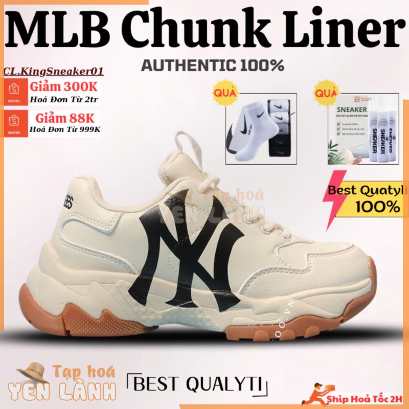 Giày MLB Bigball Chunky A New York Yankees NY Đế Gum Chính Hãng- Bản Cao Cấp Nhất Fullbox