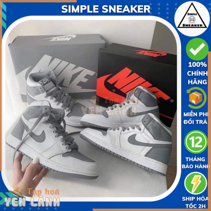 Giày Nike Jordan 1 Retro High OG Stealth Chính Hãng  SIMPLE SNEAKER  Air Jordan 1 Stealth Màu Xám Cổ Cao [555088-037]