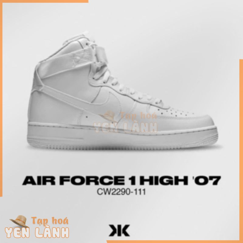 [ Hàng chính hãng ] Giày_nike air force 1, AF1 trắng cổ cao bản cao cấp đủ size nam nữ full bill box