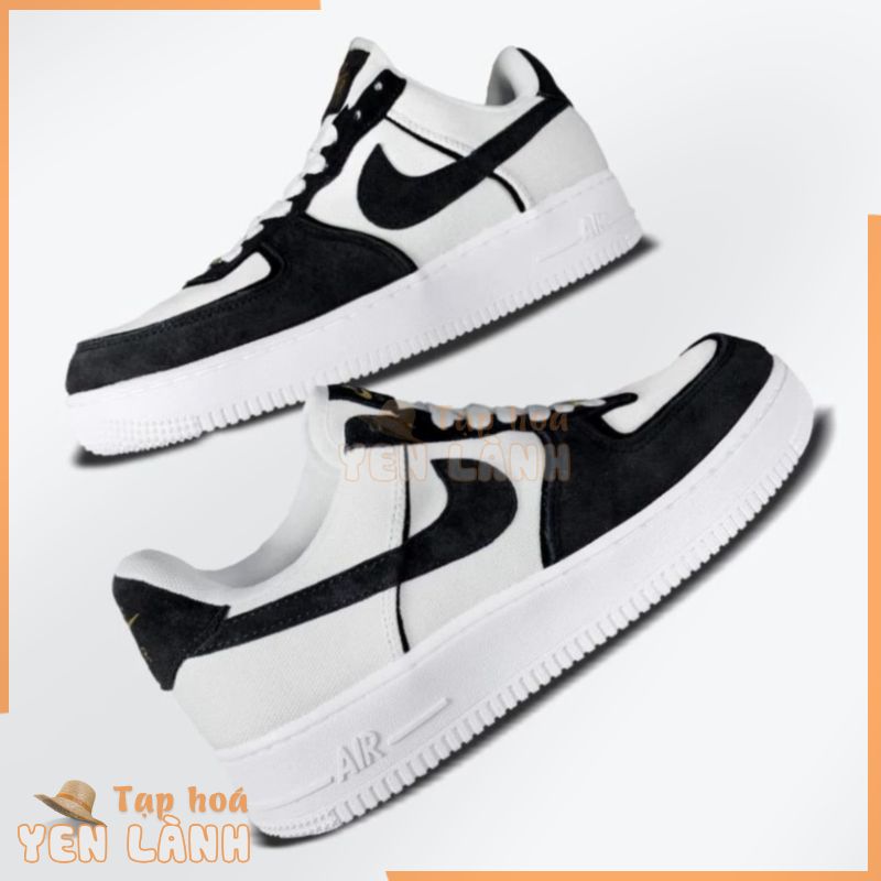 Giày Nike Air Force One Black and White da lộn  ️