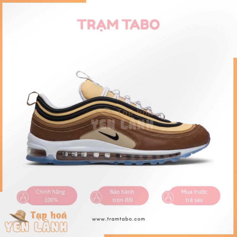 [CHÍNH HÃNG] 921826-201 – GIÀY NAM NIKE AIR MAX 97 ‘BARCODE’ BROWN GOLD – MÀU NÂU VÀNG/ĐEN