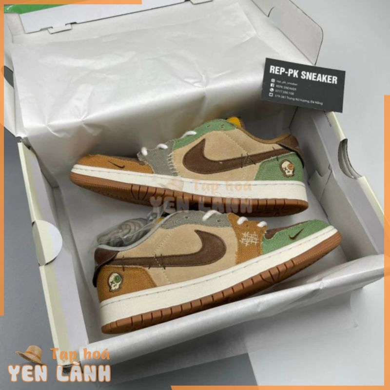 Giày Nike Zion Williamson x Air Jordan 1 Low OG Voodoo ( jd1 low vintage ) REP-PK Sneaker | Phiên bản high quality .