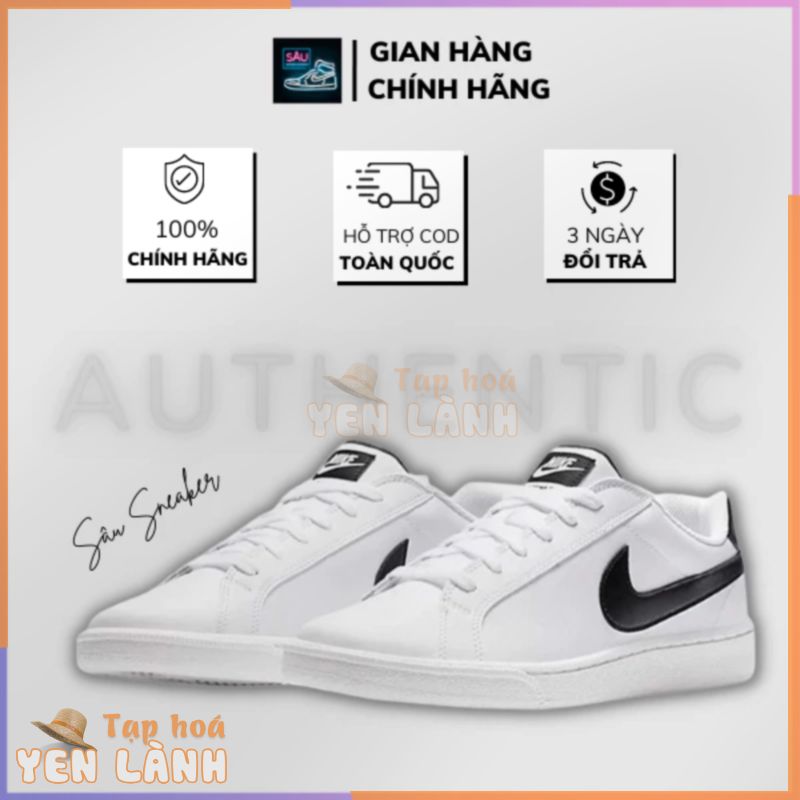 [CHÍNH HÃNG 100%] Giày Nike Court Royal Black White 749747-107