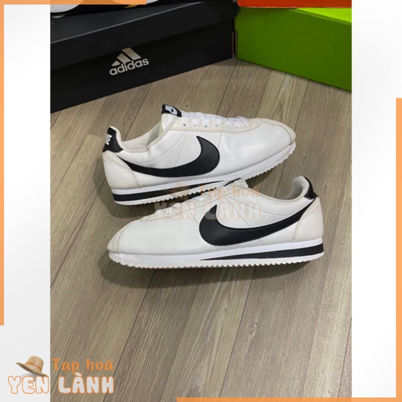 [Chính hãng] Giày N Classic Cortez Leather ‘White Black’ Real 2hand giá rẻ bao check