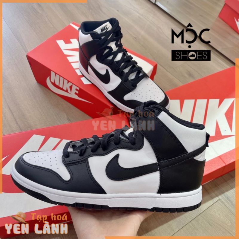 [CHÍNH HÃNG] Giày thể thao Sneaker N.I.K.E DUNK HIGH cổ cao “WHITE BLACK” màu Đen – Code: DD1399 -105