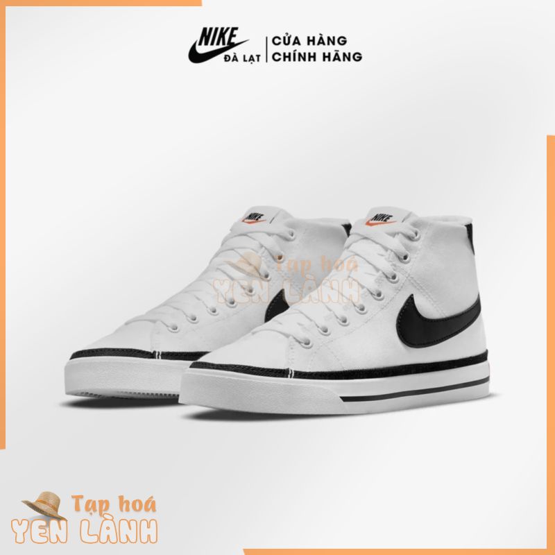 Giày sneakers cổ cao cho nữ Nike Court Legacy Canvas Mid DD0161-100 chính hãng, đế êm, ôm chân