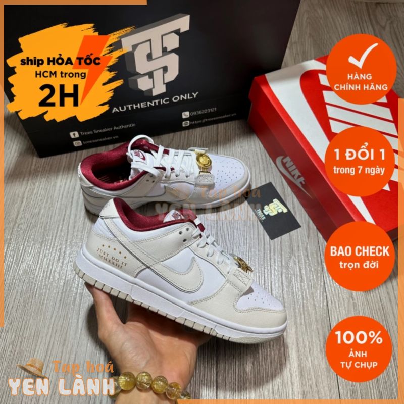 [CHÍNH HÃNG] Giày thể thao NIKE DUNK LOW SE JUST DO IT WHITE PHANTOM DV1160 100