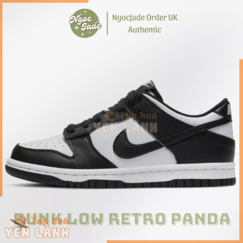 [Cam Kết Chính Hãng, Có Show Bill] Giày Nike SB Dunk Low Retro Panda Code Kid Size 36-39