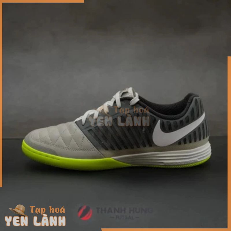 GIÀY ĐÁ BÓNG CHÍNH HÃNG NIKE LUNAR GATO II – 580456-010 – XÁM/XANH LÁ