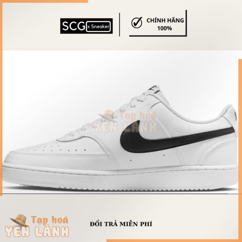 Giày thể thao nam, sneaker nam, NIke Court Vision Low- màu trắng đen, DH2987-101, Hàng Chính Hãng, SCGxsneaker