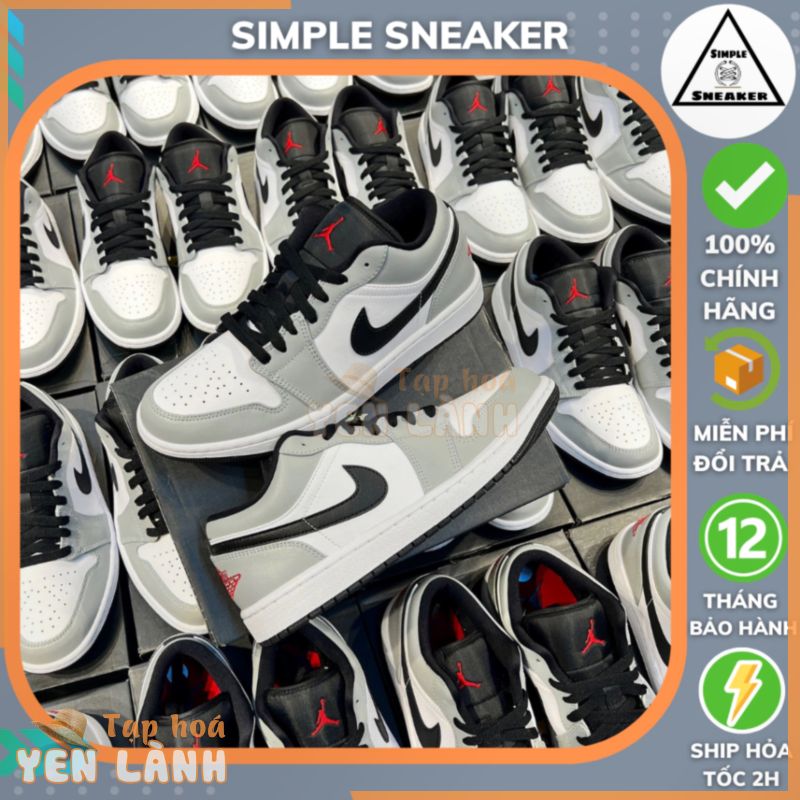 Giày Nike Jordan 1 Low Smoke Grey V2 Chính Hãng  SIMPLE SNEAKER Jordan 1 Smoke Grey V2 2023 Màu Xám Giày Thể Thao Nam Nữ