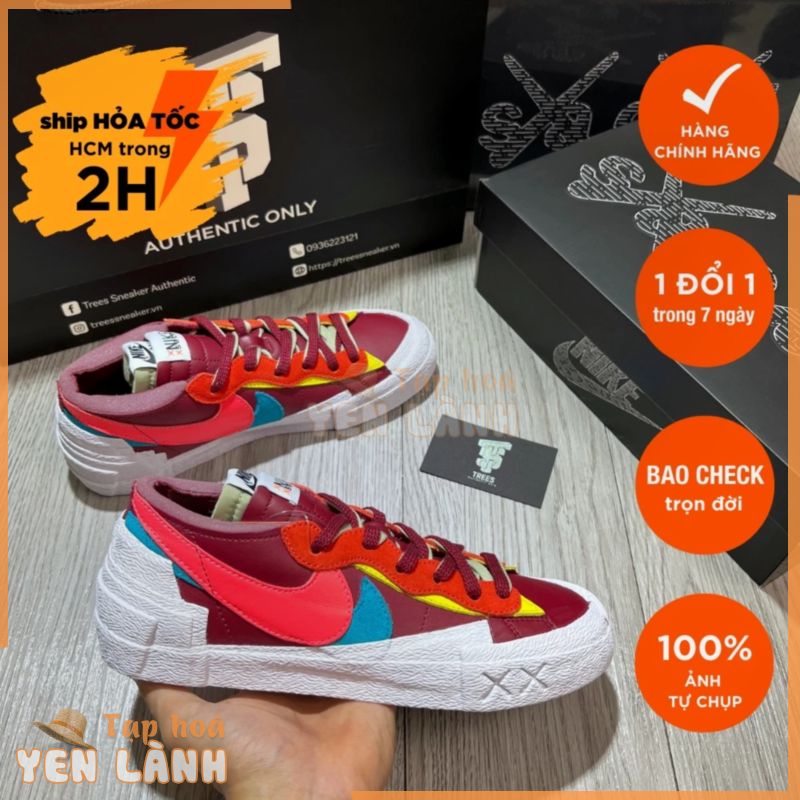 [CHÍNH HÃNG] Giày thể thao NIKE x SACAI X KAWS BLAZER LOW TEAM RED DM7901 600