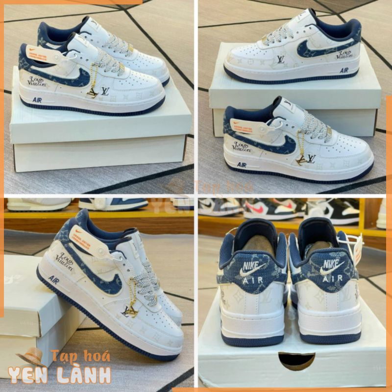 Giày Nike_AF1 LV Denim Xanh Bò Dạ Quang Hàng Chuẩn – Giày thể thao nam nữ hottrend bản mới FullBox+Bill