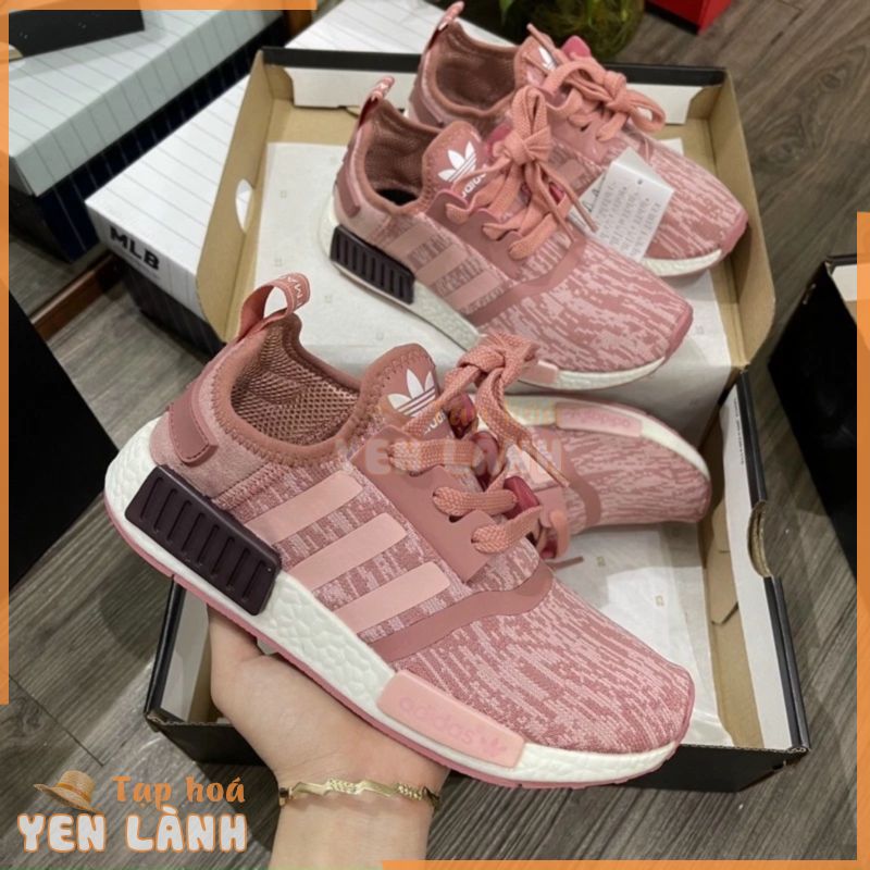 Giày nmd adidas hồng xước . Giày thể thao nam nữ sneaker buộc dây kèm hộp