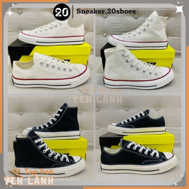 Giày Converse_Cổ Cao, Giày CV 1970s Cổ Thấp Đủ Màu Đen Trắng Kem Nam Nữ Hàng Đẹp Full Box Bill – SNEAKER20