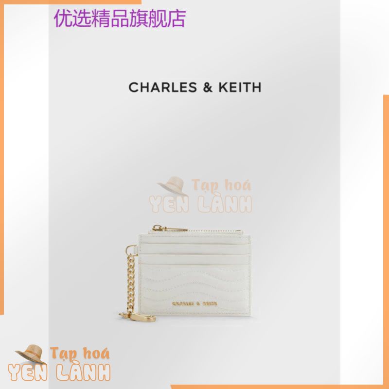 Giày Cao Cấp Thương Hiệu Nổi Tiếng Giày CHARLES & KEITH Xuân Hè Túi Nữ CK6-50840458-1 Dây Xích Mini Đựng Thẻ Ví Đựng Thẻ Túi Nữ