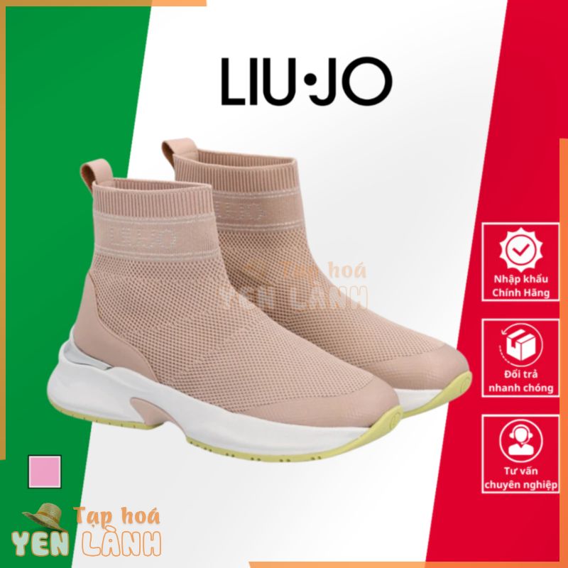 Giày Thể Thao Nữ Cao Cấp LIU JO Màu Hồng Độn Đế 3cm Nhập Khẩu Chính Hãng Từ Italy_BA2091TX047S1632