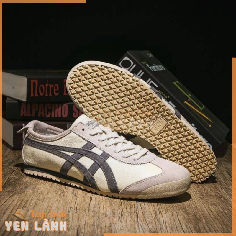 Onitsuka Tiger Giày nam Onitsuka Tiger MEXICO66 Giày nữ màu be cổ điển giày thông thường sneakers Asics