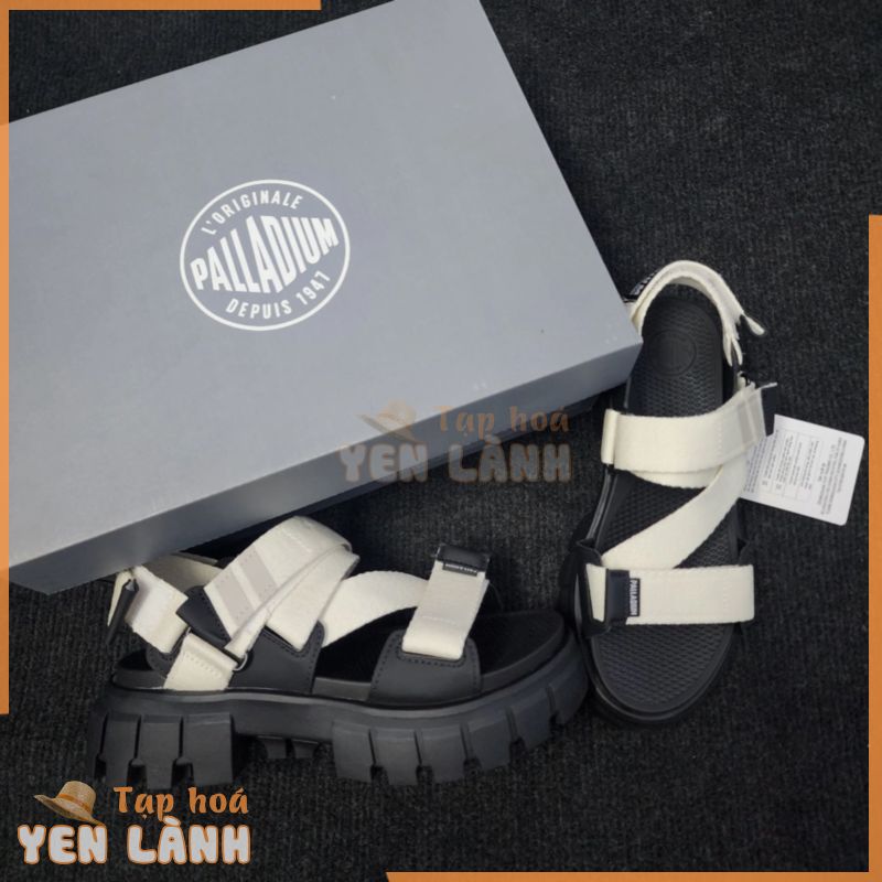 Giày Palladium chính hãng sandal nữ trắng đen