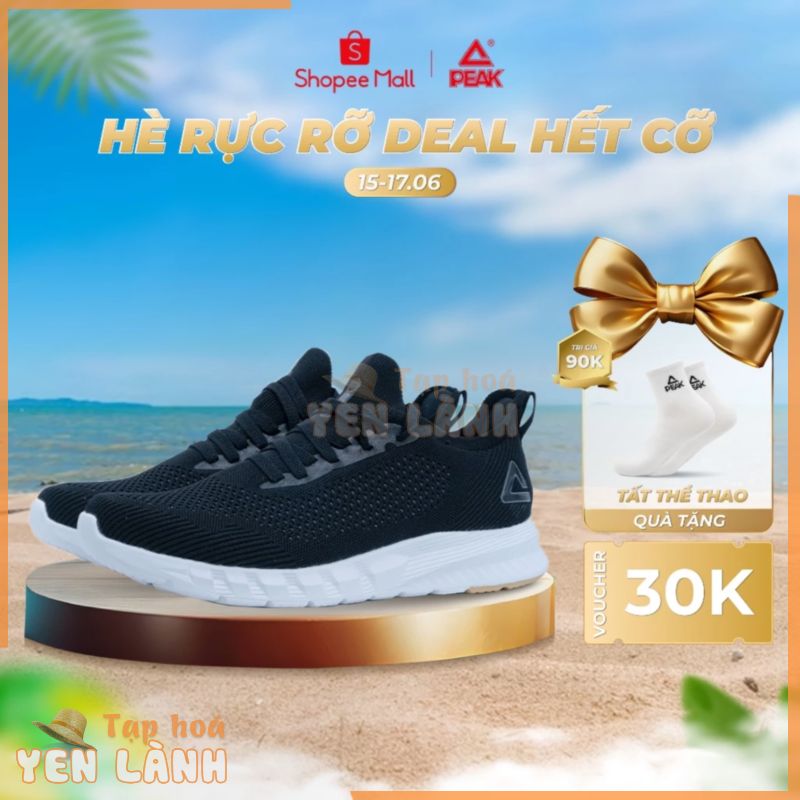 Giày chạy bộ thể thao nam PEAK Running E29007H công nghệ đế EVA siêu nhẹ thoáng khí