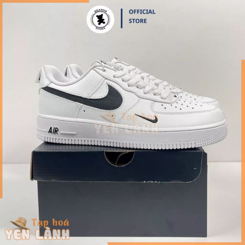 Giày Air Force 1 Low Multi-Etch Swoosh White Black FV1320-100 (AF1 Đen phản quang )- Fullbox | Bản BEST QUALIT