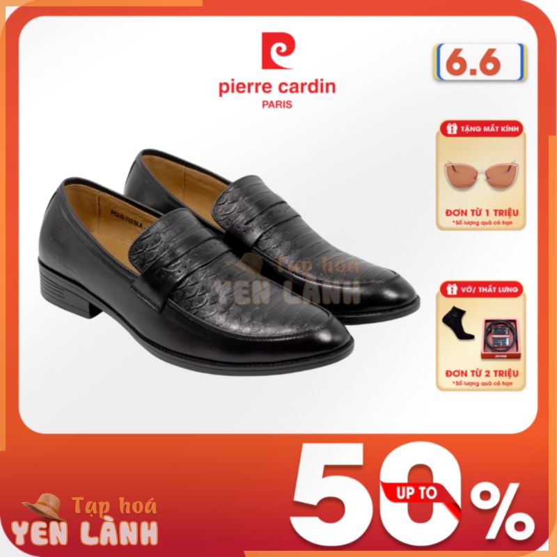 [Voucher 10%] Giày tây lười loafer Pierre Cardin chính hãng, chất liệu da bò thật cao cấp, đế cao su – 723