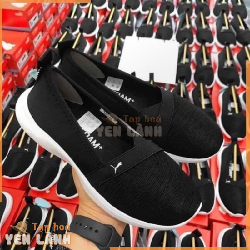 SĂN SALE HÃNG – GIÀY NỮ SLIP ON PUMA ĐEN ĐẾ TRẮNG