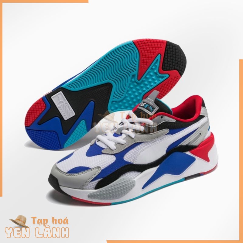 Giày thể thao Sneaker Puma RS-X Puzzle màu Xanh Đỏ Trắng