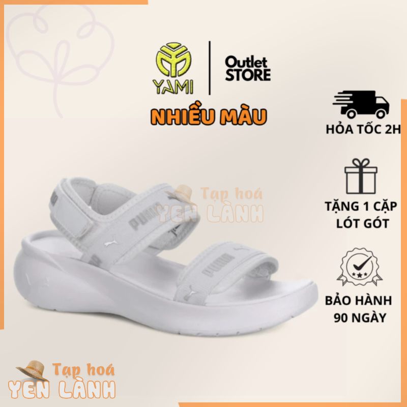 [Giày Xuất Dư] Xăng Đan Nữ Đế Bằng Siêu Êm, Sandal Đi Học Quai Dán Màu Trắng, Đen, Đỏ, Có Big Size 40 41 42