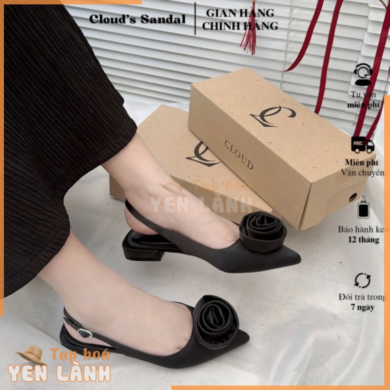 Giày sandal nữ quai hậu hở gót khoá mũi nhọn Cloud’s Sandal