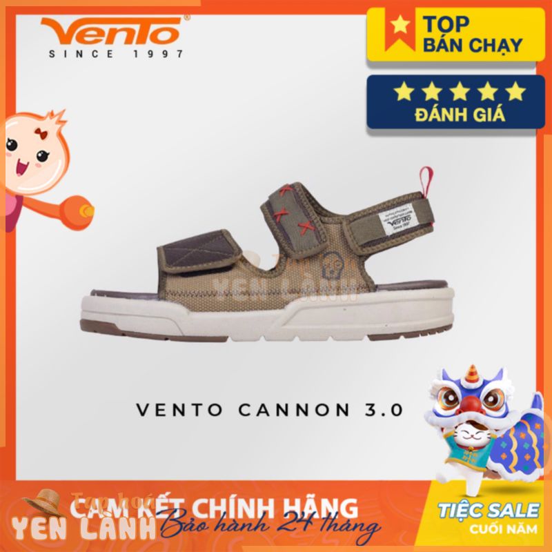 Giày Sandal nam nữ [MẪU MỚI] VENTO CANNON 3.0 màu Nâu Be Đỏ 10039 – Dép quai hậu học sinh đi học