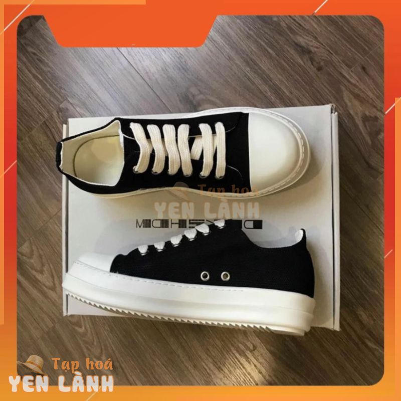 [ Sales 11-11] [Hàng Auth] Sale Sốc  GIÀY Sneakers Rick owen Đen Thấp Cổ  giày thể thao sneaker nam nữ . 11.11 O