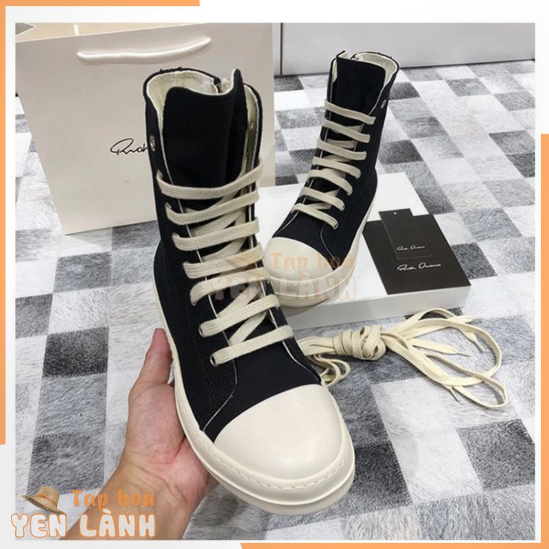 Giày Sneaker Rick Owen Cổ Cao Đế Thơm Vani Full Size Nam Nữ