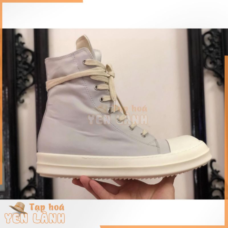 Giày rick owens 1:1 màu ghi cotton thời trang