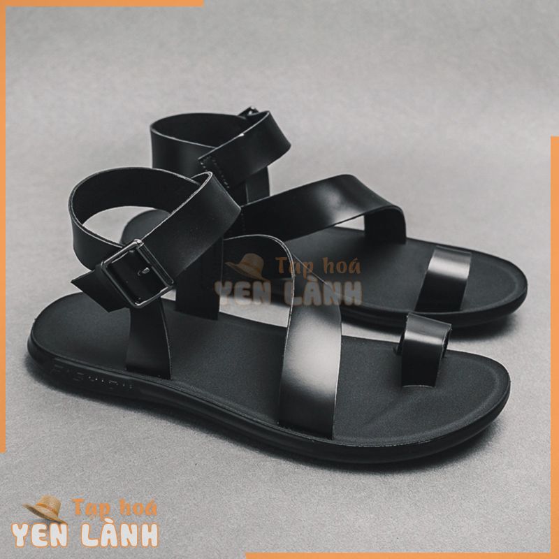 Giày Sandal Da Thoáng Khí Chống Thấm Nước Phong Cách Chiến Binh Hàn Quốc Thời Trang Đi Biển Cho Nam