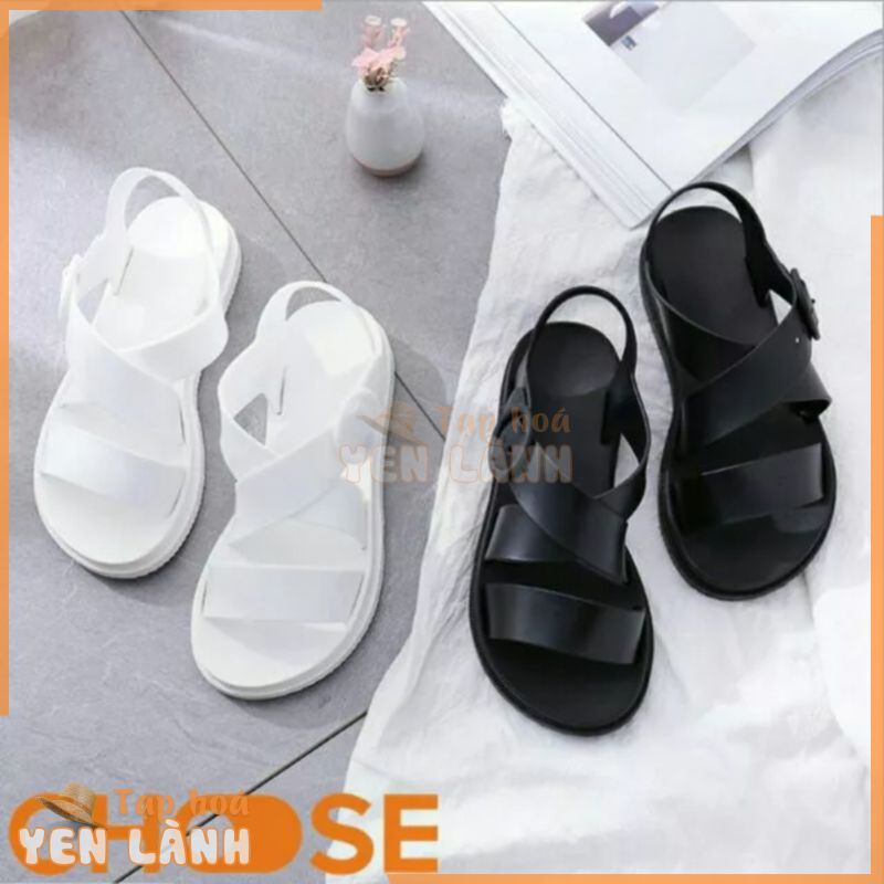 Giày Nữ Choose GIÁ RẺ Sandal CHỐNG NƯỚC Cao Su Quai Chéo