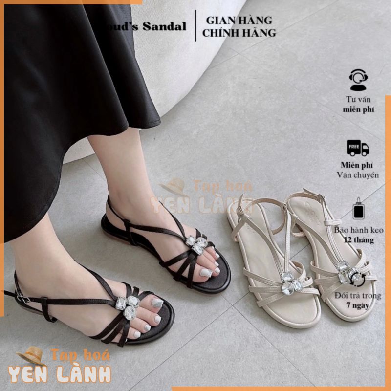 Giày sandal bệt dây đính khoá hạt siêu xinh dành cho nữ Cloud’s Sandal