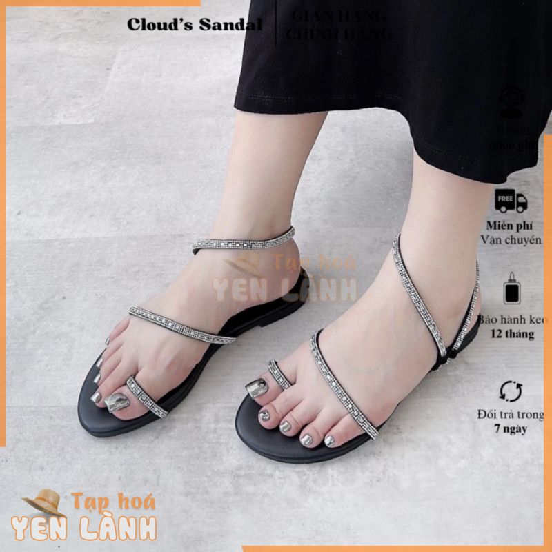 Giày Sandal, giày bệt mũi tròn xỏ ngón dây đá siêu xịn xò Cloud’s Sandal